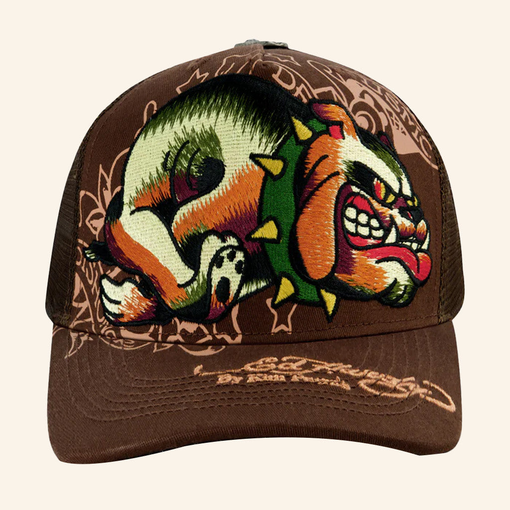 Ed Hardy Merch Bulldog Trucker Hat Ed Hardy Hat Christmas Gifts For Brother - Lilybirchmarket