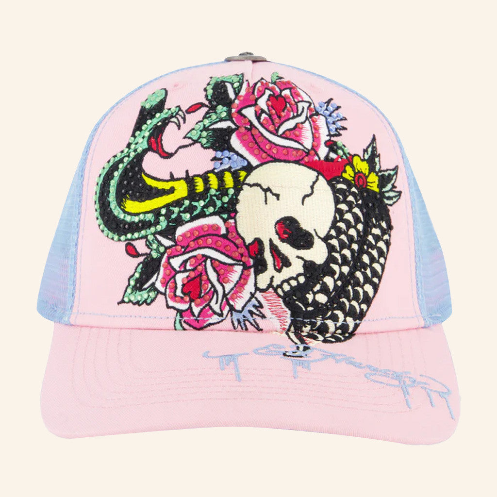 Ed Hardy Merch Cobra Trucker Hat Ed Hardy Hat Xmas Gifts For Girlfriend - Lilybirchmarket