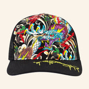 Ed Hardy Merch Dragon Trucker Hat Ed Hardy Hat Christmas Gift Ideas For Dad - Lilybirchmarket