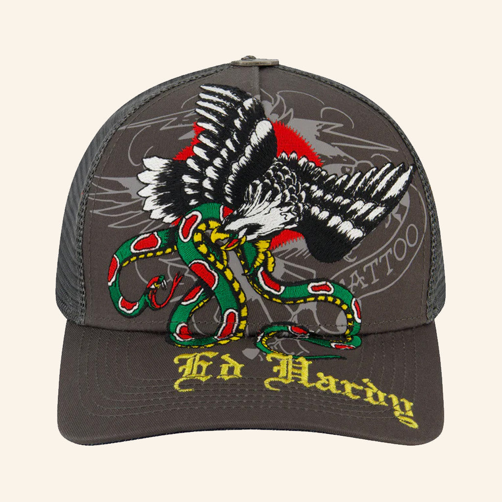 Ed Hardy Merch Eagle Snake Trucker Hat Ed Hardy Hat Christmas Presents For Him - Lilybirchmarket