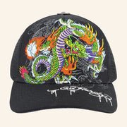 Ed Hardy Merch Japan Dragon Trucker Hat Ed Hardy Hat Xmas Gifts For Father - Lilybirchmarket