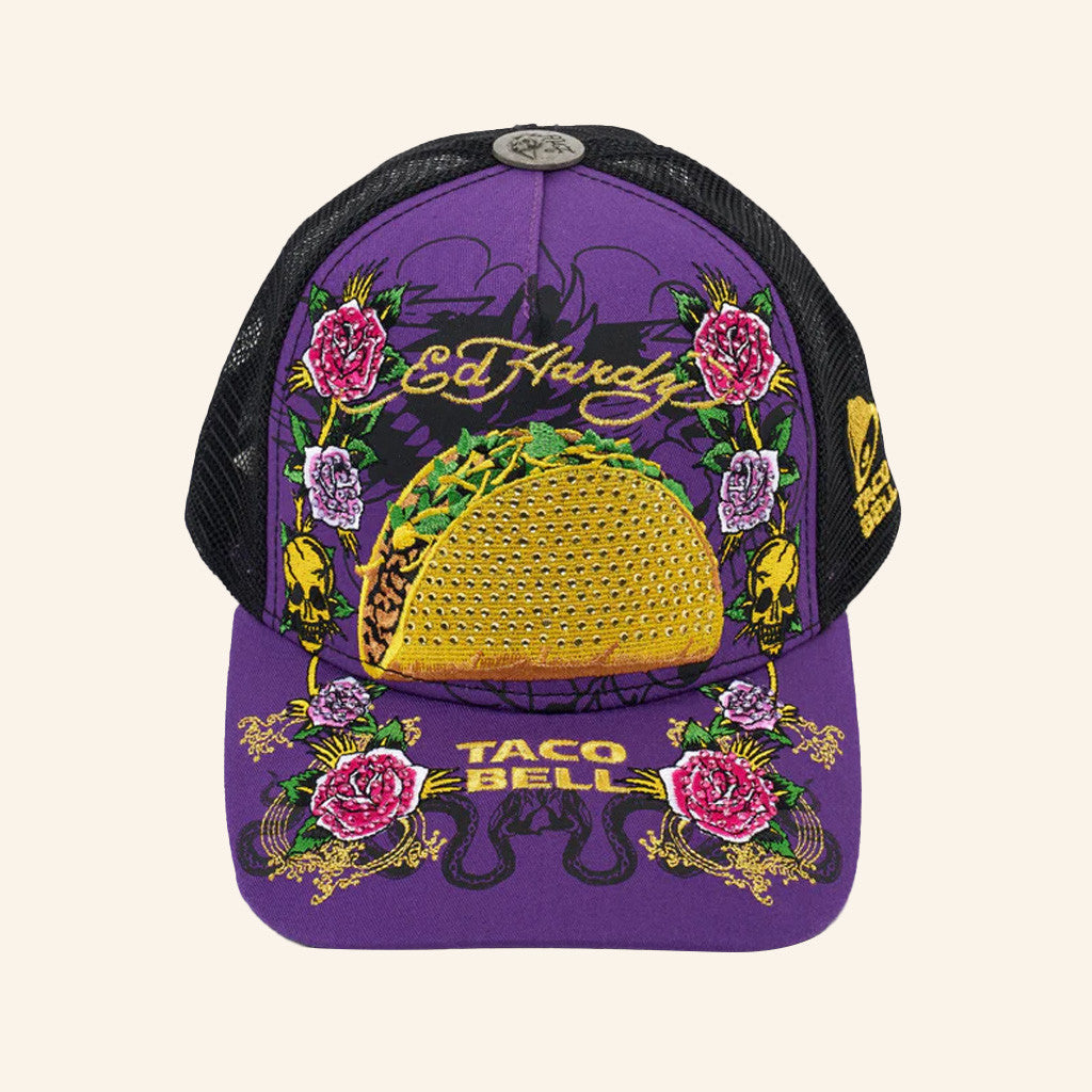 Ed Hardy Merch Taco Bell Trucker Hat Best Gifts For Boyfriend - Lilybirchmarket