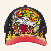 Ed Hardy Merch Tiger Flame Trucker Hat Ed Hardy Hat Xmas Gifts For Dad - Lilybirchmarket
