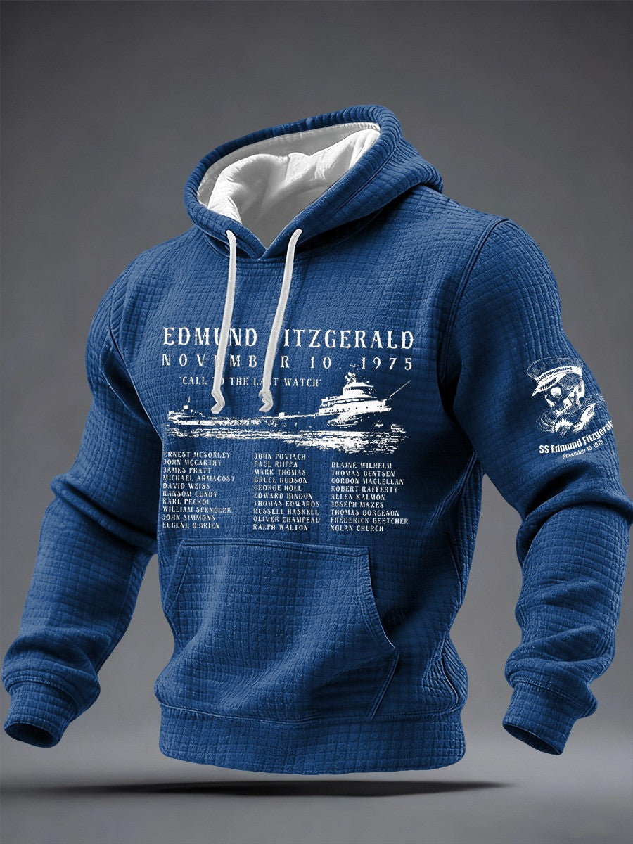 Edmund Fitzgerald Hoodie November 10 1975 Call To The Last Watch Hoodie Gifts For Husband - Lilybirchmarket