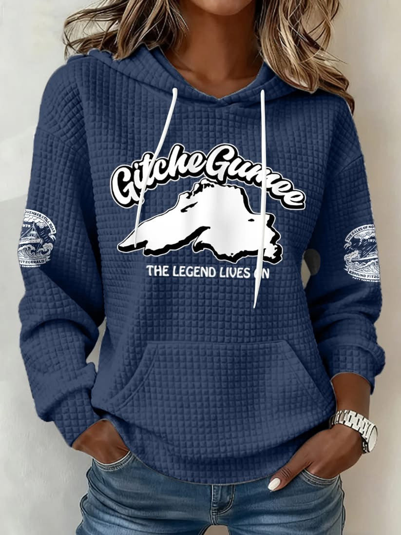 Edmund Fitzgerald Hoodie Women's Gitche Gumee The Legend Lives On SS Edmund Fitzgerald Merch - Lilybirchmarket