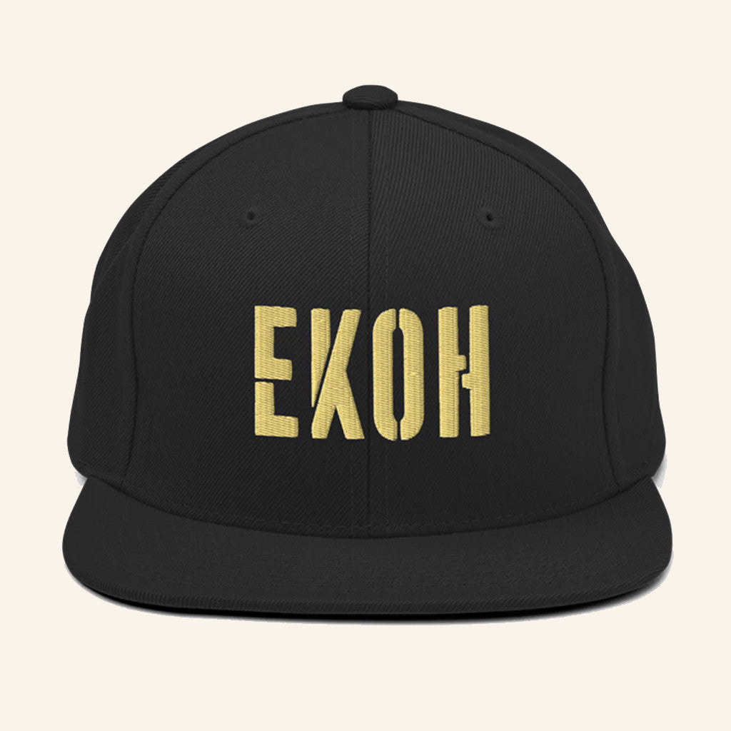 Ekoh Music Merch Broken Stencil Snapback Hat Gift Ideas For Music Lovers - Lilybirchmarket