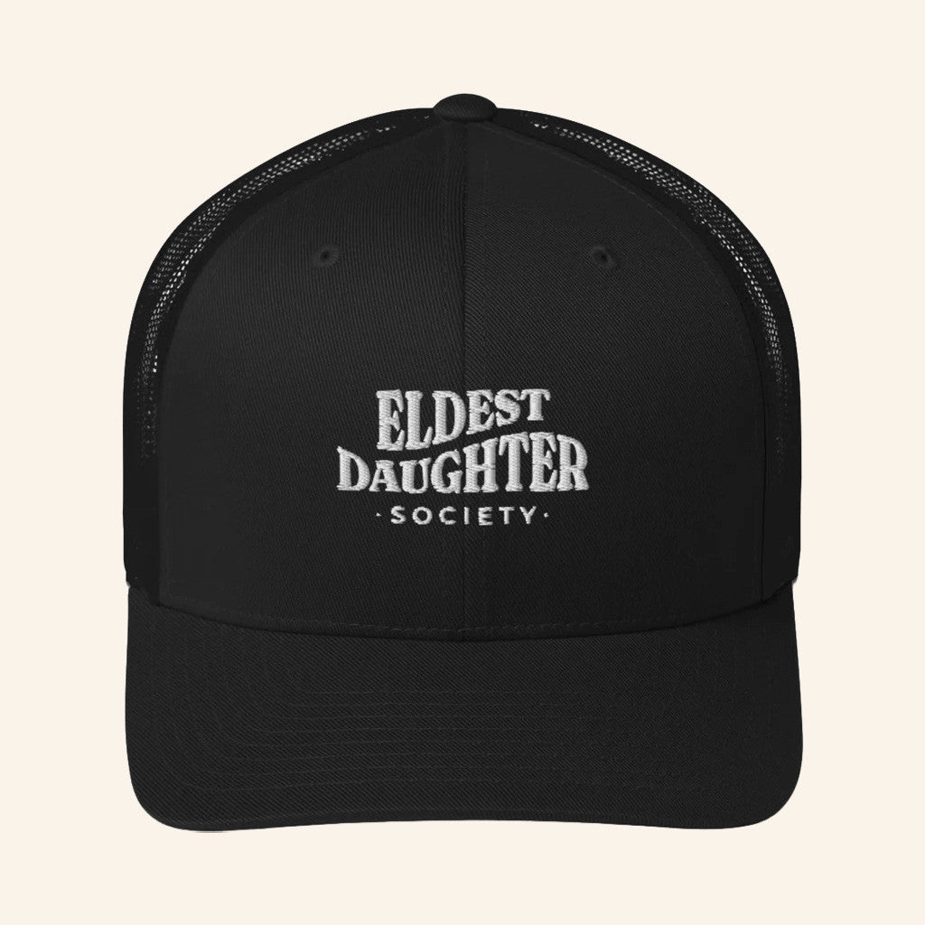 Eldest Daughter Merch Society Embroidered Trucker Hat Christmas Presents For Dad - Lilybirchmarket