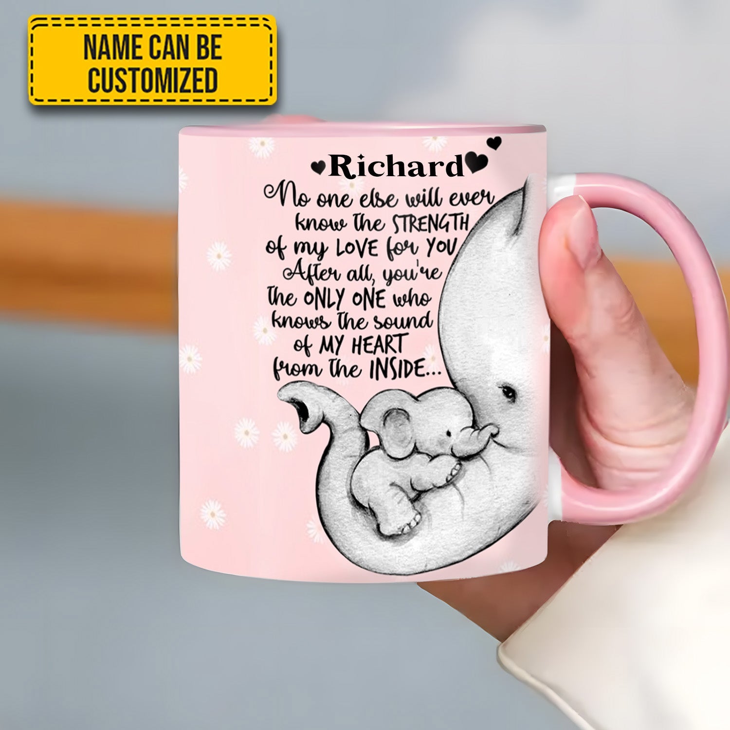 Elephant Mother's Day - Personalized Accent Mug
