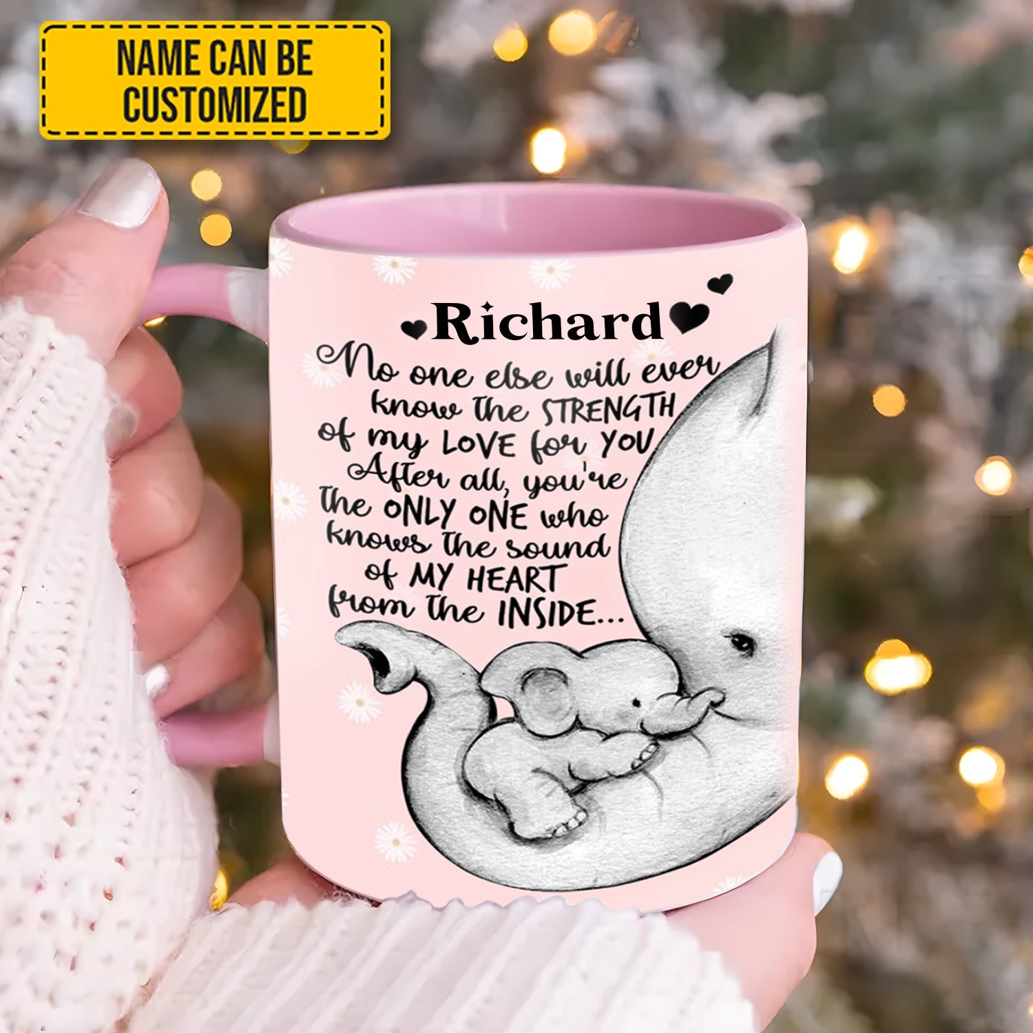Elephant Mother's Day - Personalized Accent Mug