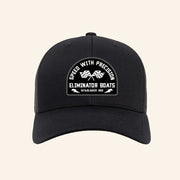 Eliminator Boats Merch Eliminator Boats Speed And Precision Curved Bill Black Hat Dad Gifts - Lilybirchmarket