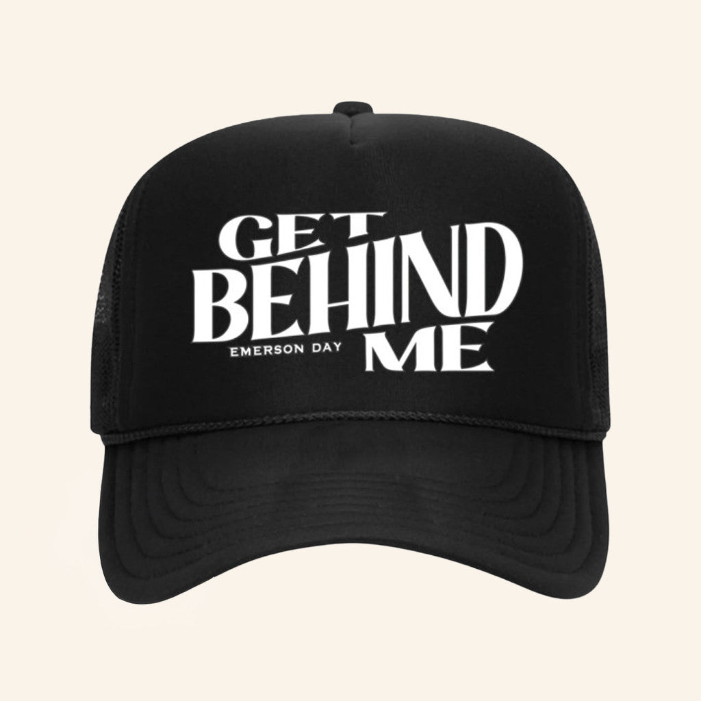 Emerson Day Music Merch Get Behind Me Black Trucker Hat Cool Gifts For Music Lovers - Lilybirchmarket
