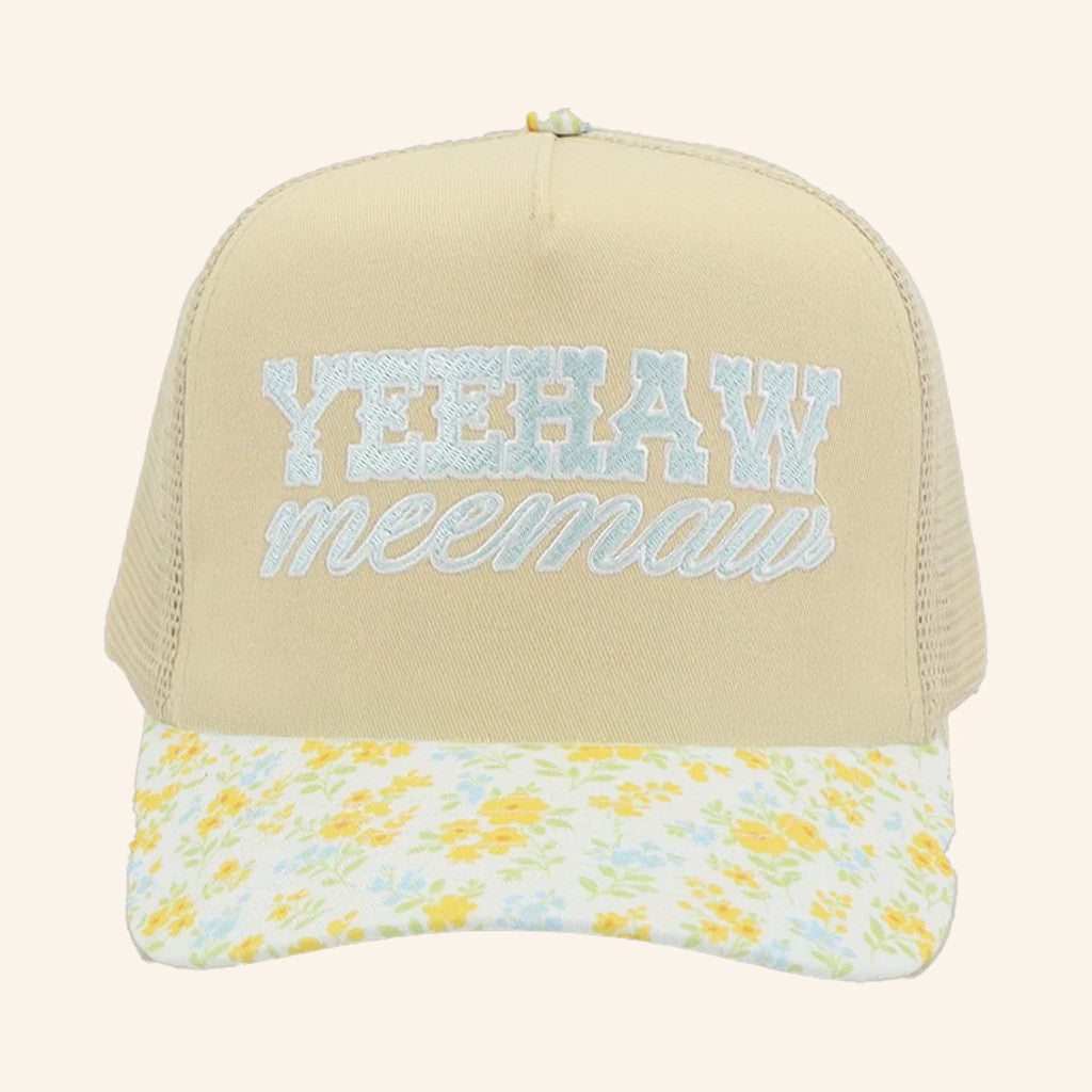 Emily Ann Roberts Merch Yeehaw Meemaw Trucker Hat Embroidered Gifts For Sister - Lilybirchmarket