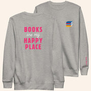 Emily Henry Merch Books Are My Happy Place Sweatshirt Gift Ideas For Readers - Lilybirchmarket