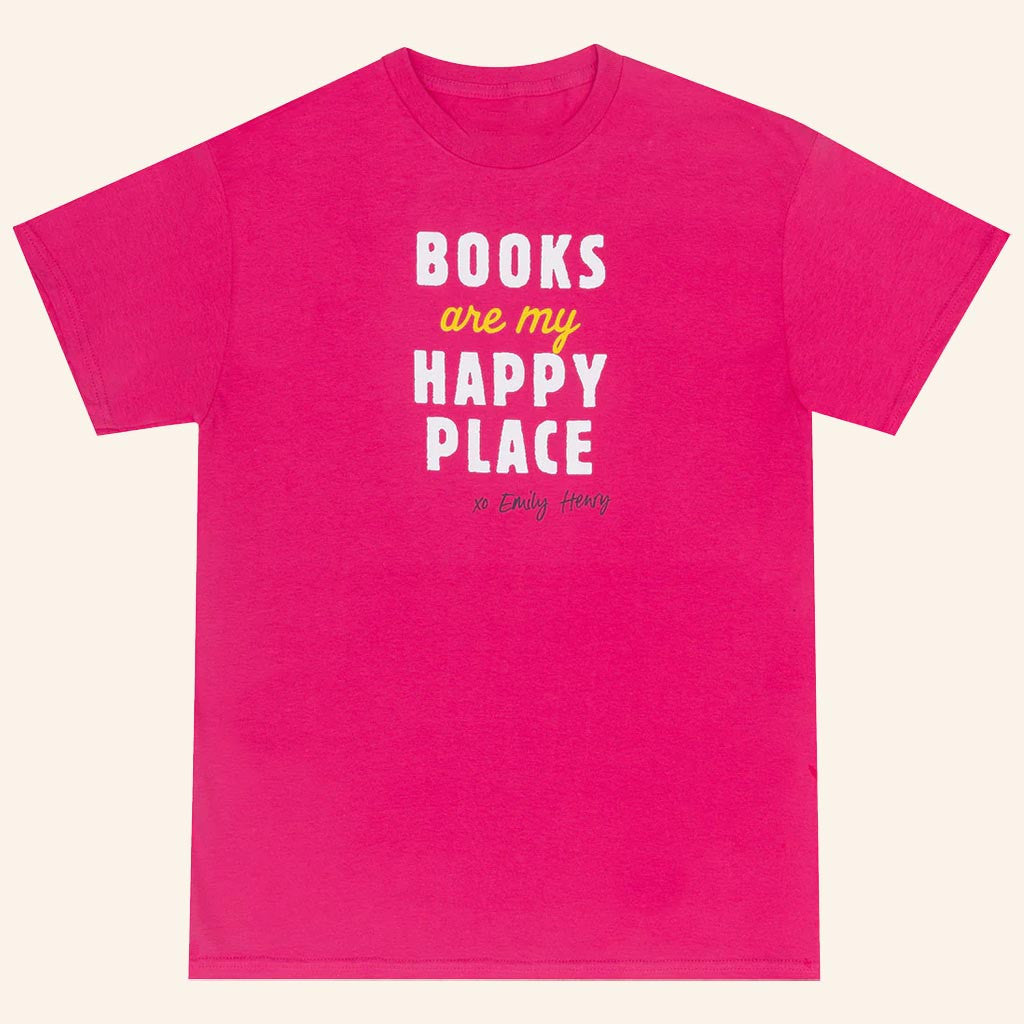 Emily Henry Merch Books Are My Happy Place T-Shirt Great Gifts For Book Lovers - Lily Birch Market
