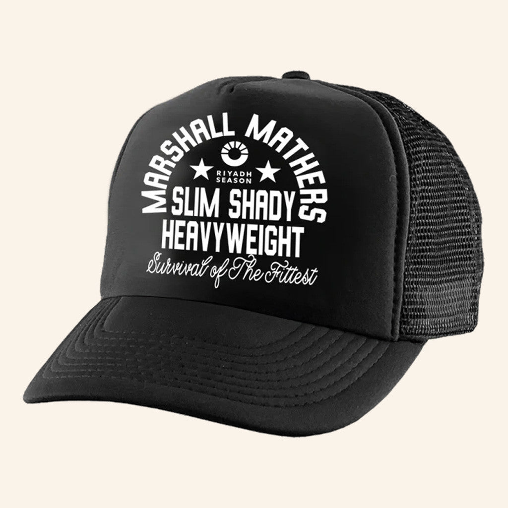 Eminem Merch Marshall Mathers vs Slim Shady Trucker Hat Gifts For Dad - Lilybirchmarket