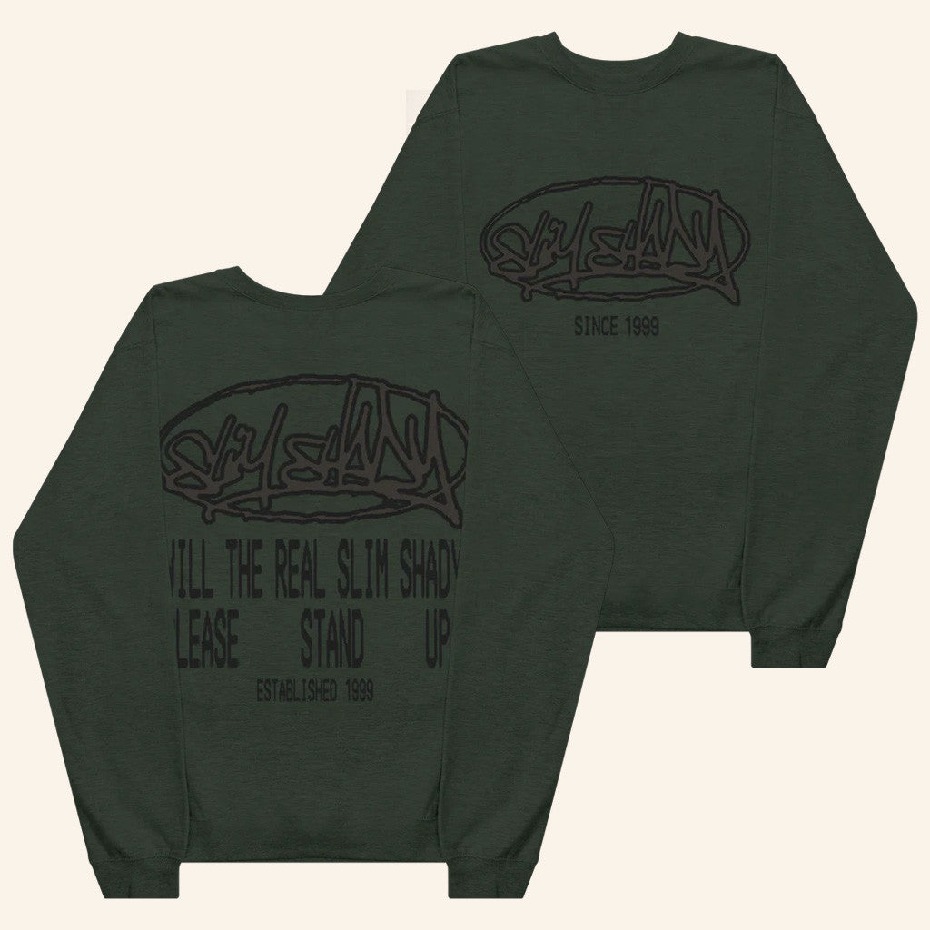 Eminem Merch Please Stand Crewneck Sweatshirt Best Gifts For Rapper Fans - Lilybirchmarket