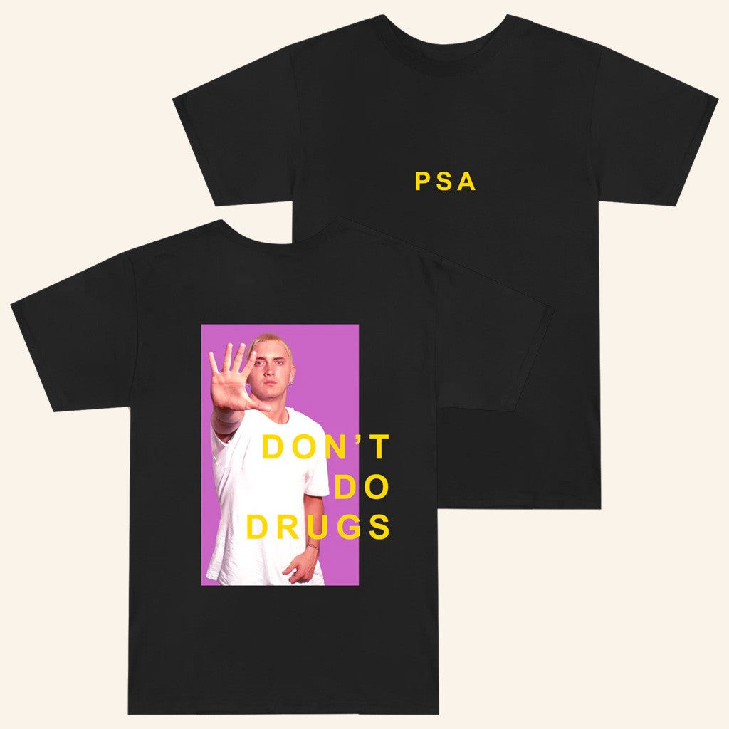 Eminem Merch SSLP 25th PSA T-Shirt Don't Do Drugs Shirt Cool Gifts For Music Lovers - Lily Birch Market