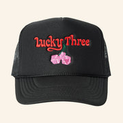 Enchante Merch Lucky Three Trucker Hat Embroidered Birthday Gift For Sister - Lilybirchmarket