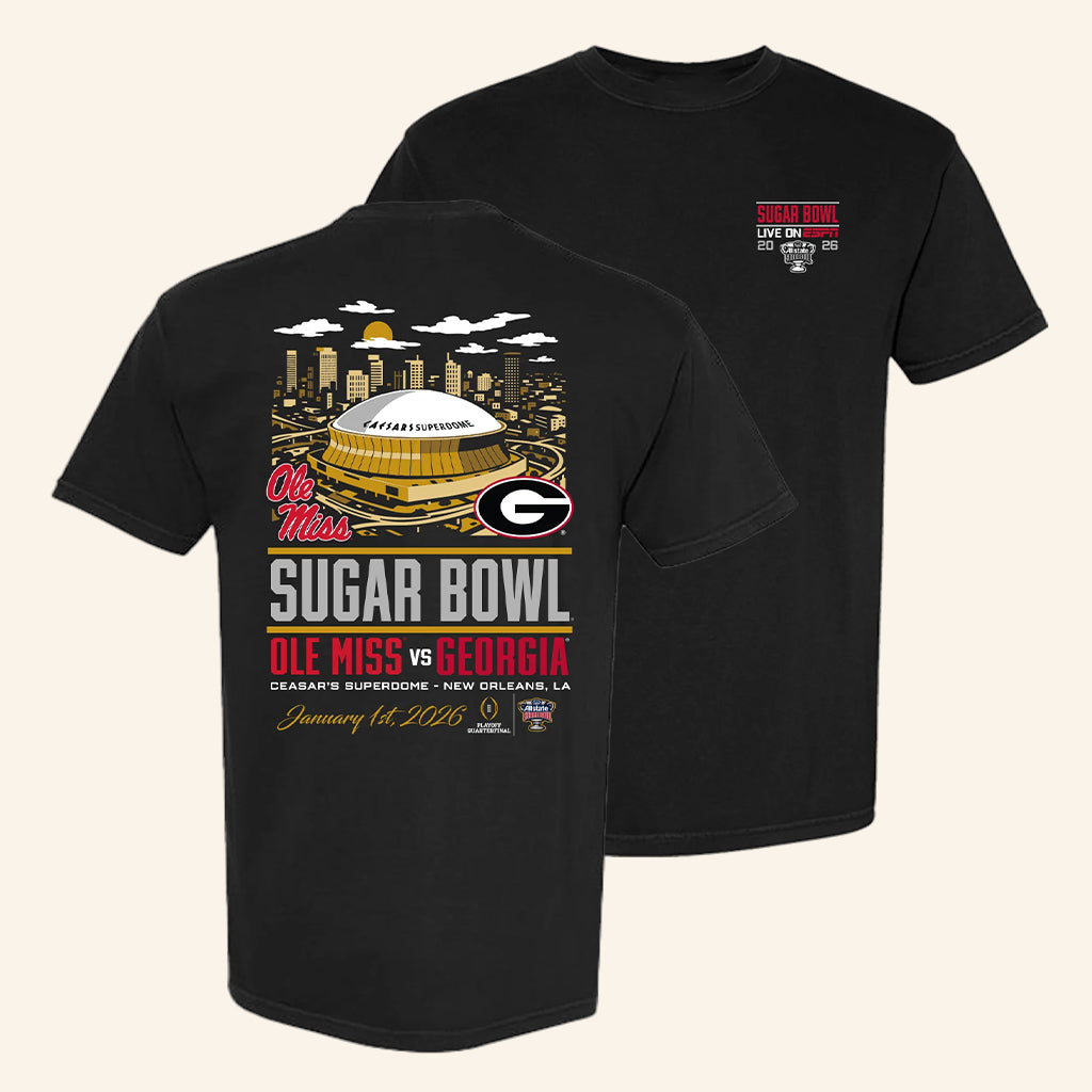 ESPN Merch CFP '26 Sugar Bowl Ole Miss Vs Georgia T-Shirt Football Game Day Merch Fan Gifts - Lily Birch Market