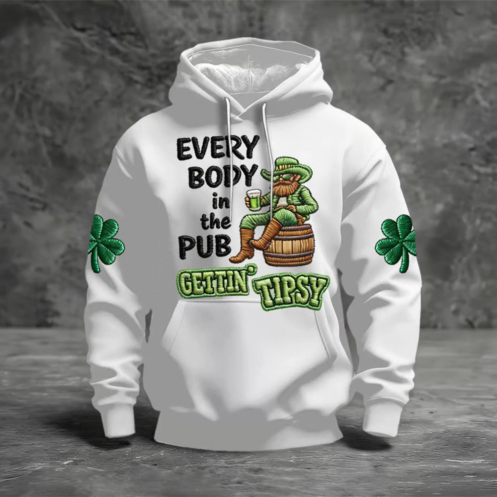 Everybody In the Pub Gettin Tipsy Saint Patrick's Day Hoodie St Patrick's Day Apparel Gift Idea - Lilybirchmarket