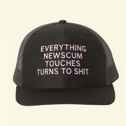 Everything Newscum Touches Turns To Sht Embroidered Hat Gifts For Father - Lilybirchmarket