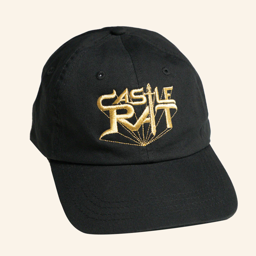 Evil Greed Merch Castle Rat Gold Logo Embroidered Hat Presents For Music Lovers - Lilybirchmarket
