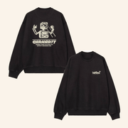 Evolve Clothing Merch Carhartt Wip Mens Wiptopia Black Sweatshirt Gifts For Son - Lilybirchmarket