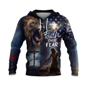 Faith Over Fear Hoodie Christian Based Apparel Religious Gifts For Men - Lilybirchmarket