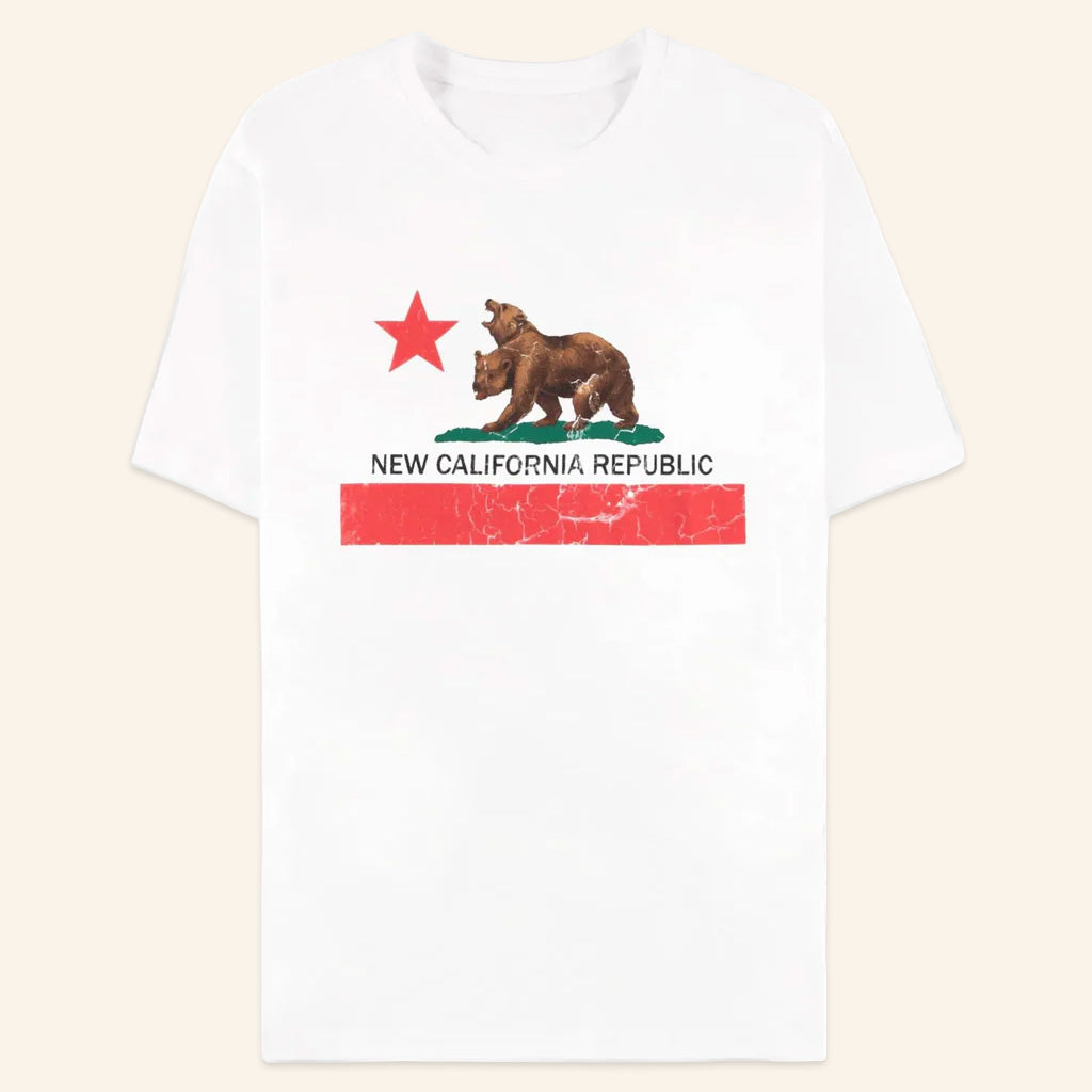 Fallout Merch New California Republic White T-Shirt Unique Gifts For Friends - Lily Birch Market