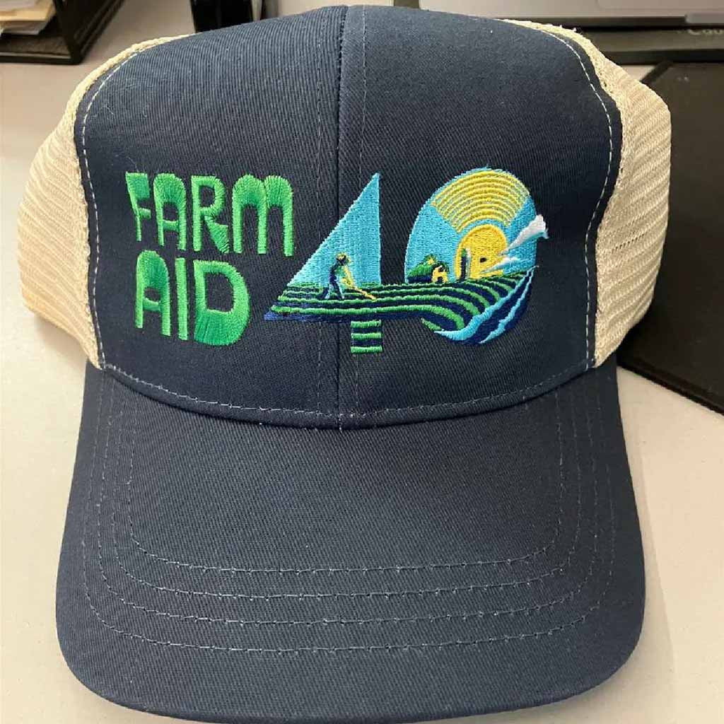 Farm Aid Merch Farm Aid 40 Festival Logo Trucker Hat Embroidered Xmas Gifts For Him - Lilybirchmarket