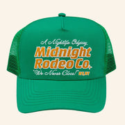 Fashion Moves Forward Merch Midnight Rodeo Nightlife Odyssey Trucker Hat Embroidered Gifts - Lilybirchmarket