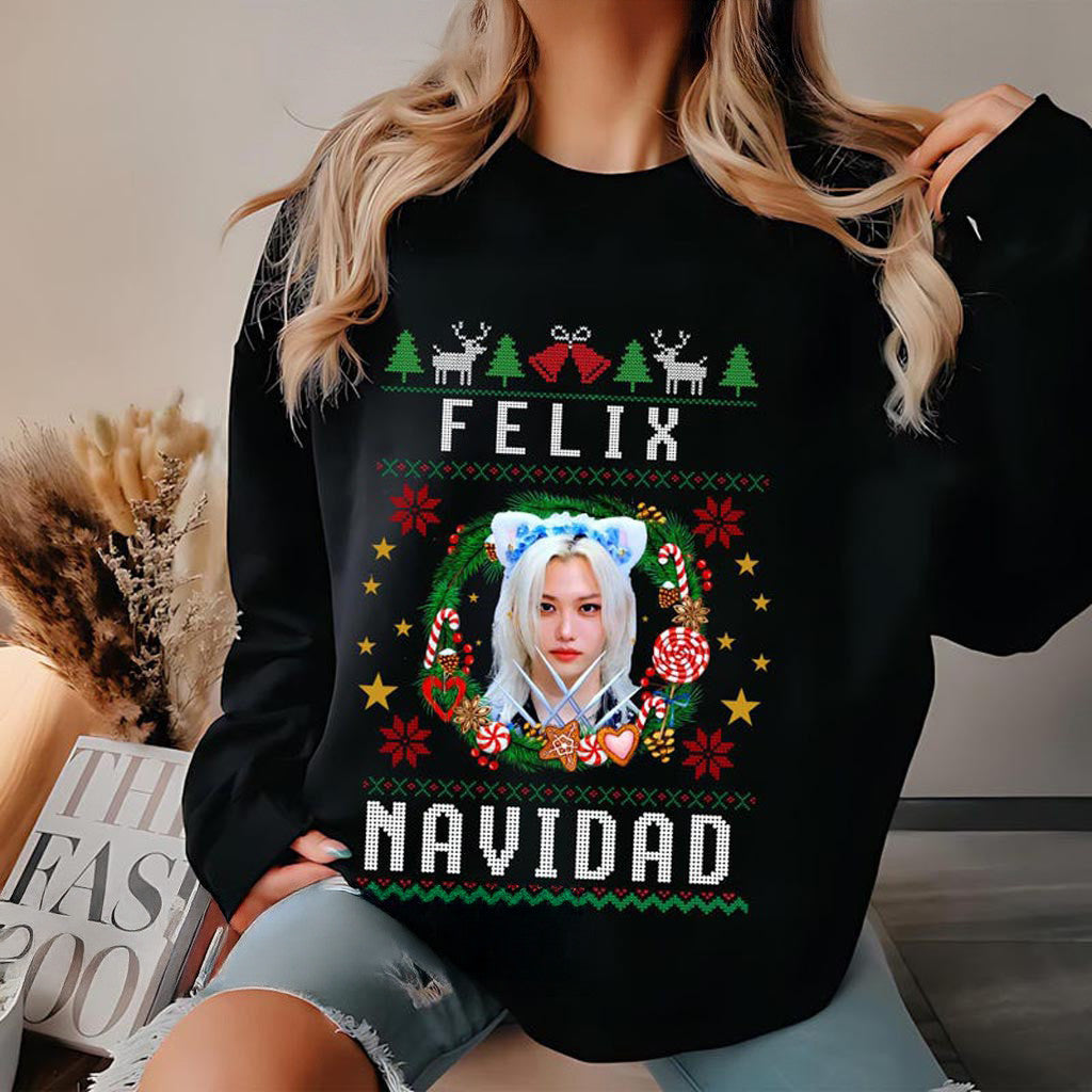 Felix Navidaz 2024 Sweatshirt, Retro Felix Stray Kids Domiate World Tour Shirt, Stray Kids Hop - Lilybirchmarket