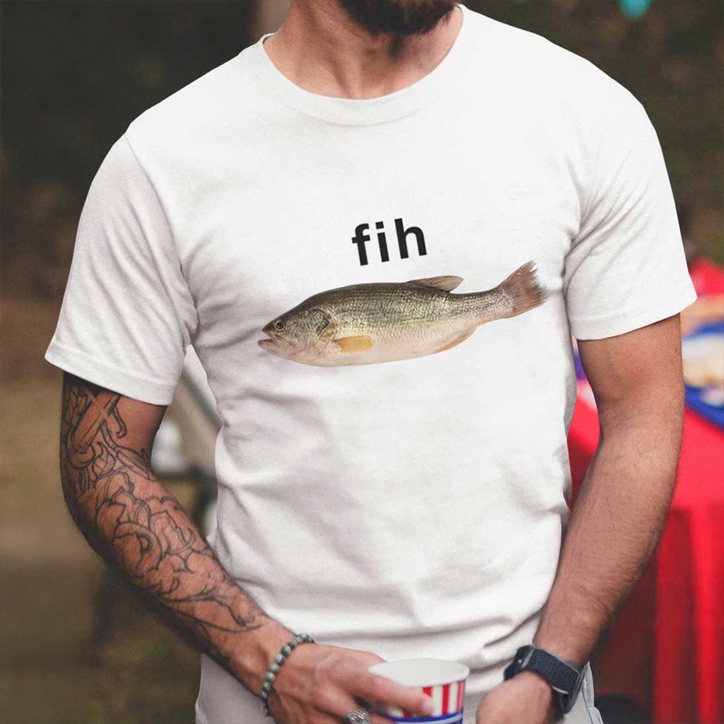 Fih Fish Funny Stupid Meme T-Shirt Christmas Gifts For Fish Lovers - Lily Birch Market
