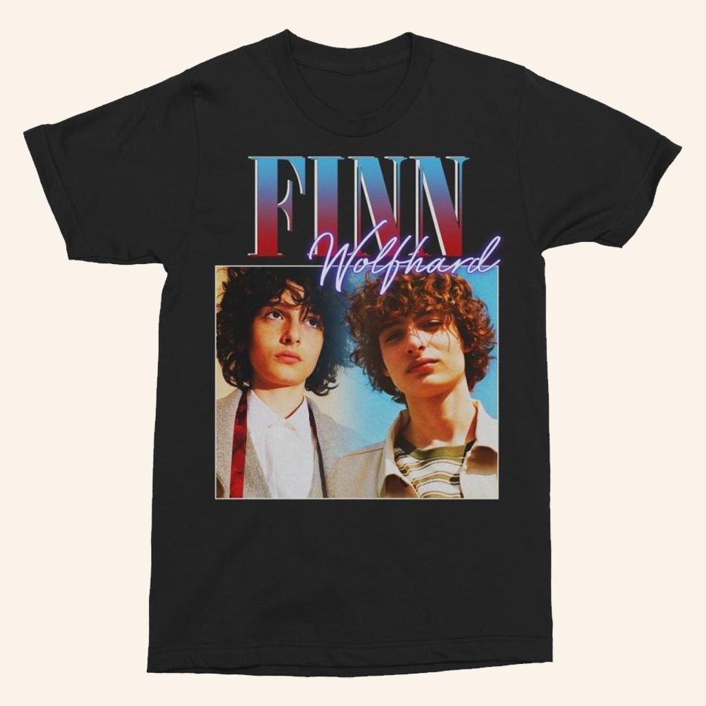 Finn Wolfhard Merch Finn Wolfhard Bootleg Shirt Black Best Gifts For Fans - Lily Birch Market