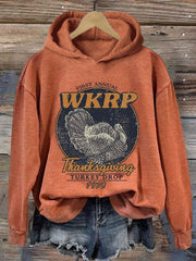 First Annual WKRP Thanksgiving Turkey Drop 1978 Hoodie Thanksgiving Women Clothes - Lilybirchmarket
