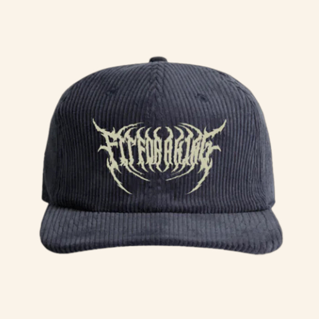Fit For A King Merch Embroidered Corduroy Hat Gifts For Music Enthusiasts - Lilybirchmarket