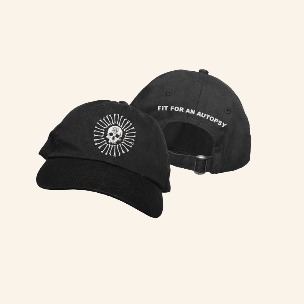 Fit For An Autopsy Merch Skull And Bone Embroidered Hat Gifts For Husband - Lilybirchmarket