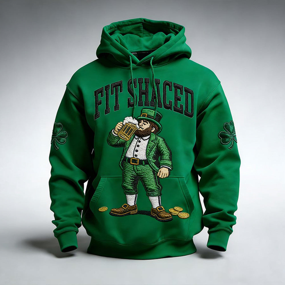 Fit Shaced Beer Festival Hoodie St Patrick's Day 2026 Hooded Sweatshirt Present Ideas - Lilybirchmarket