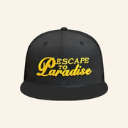 Fitted Hawaii Merch Embroidered Escape To Paradise Trucker Snapback Hat Dad Gifts - Lilybirchmarket