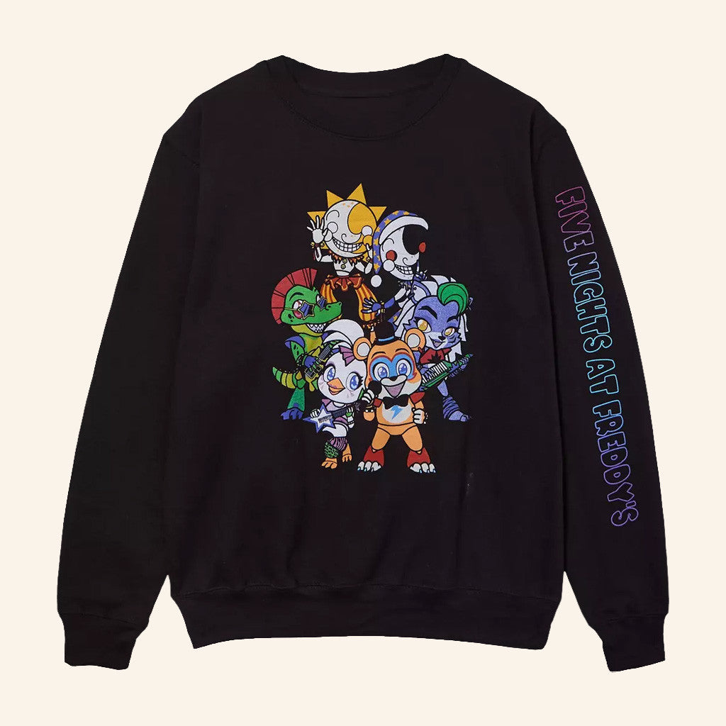 Five Nights At Freddy's Merch Security Breach Chibi Group Portrait Sweatshirt Gifts For Her - Lilybirchmarket