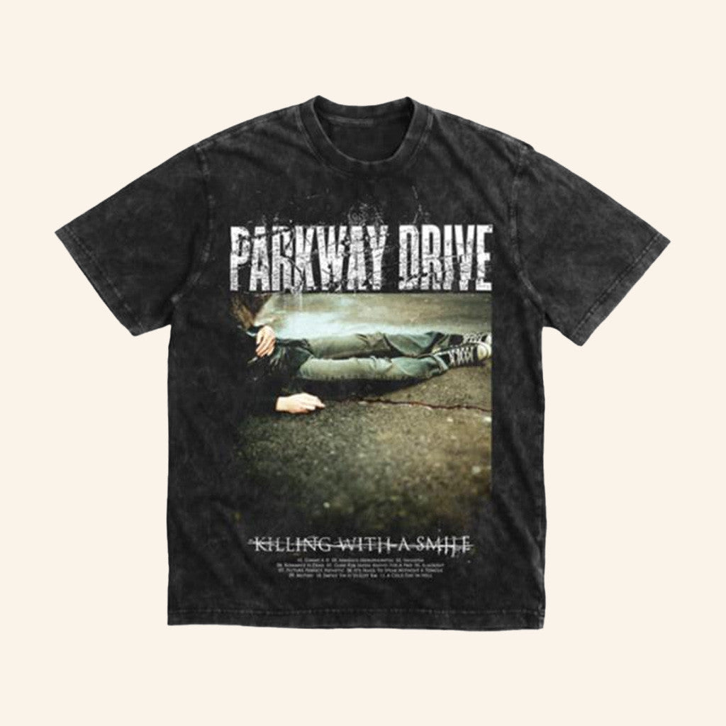 Flagship Apparel Merch Parkway Drive Killing With A Smile T-Shirt Gifts For Dad - Lily Birch Market