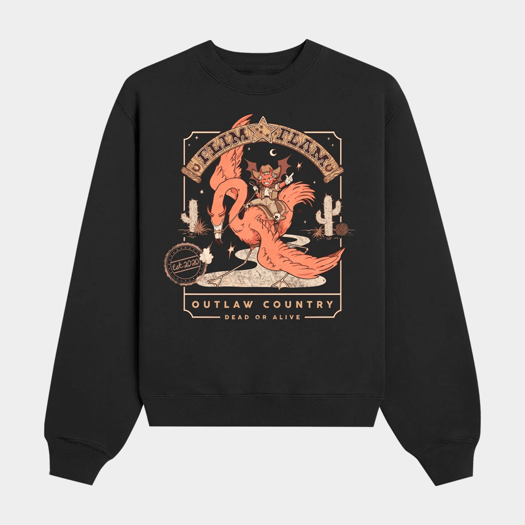 Flim Flam Merch Outlaw Country Crewneck Flim Flam Sweatshirt Gift Ideas For Son - Lilybirchmarket