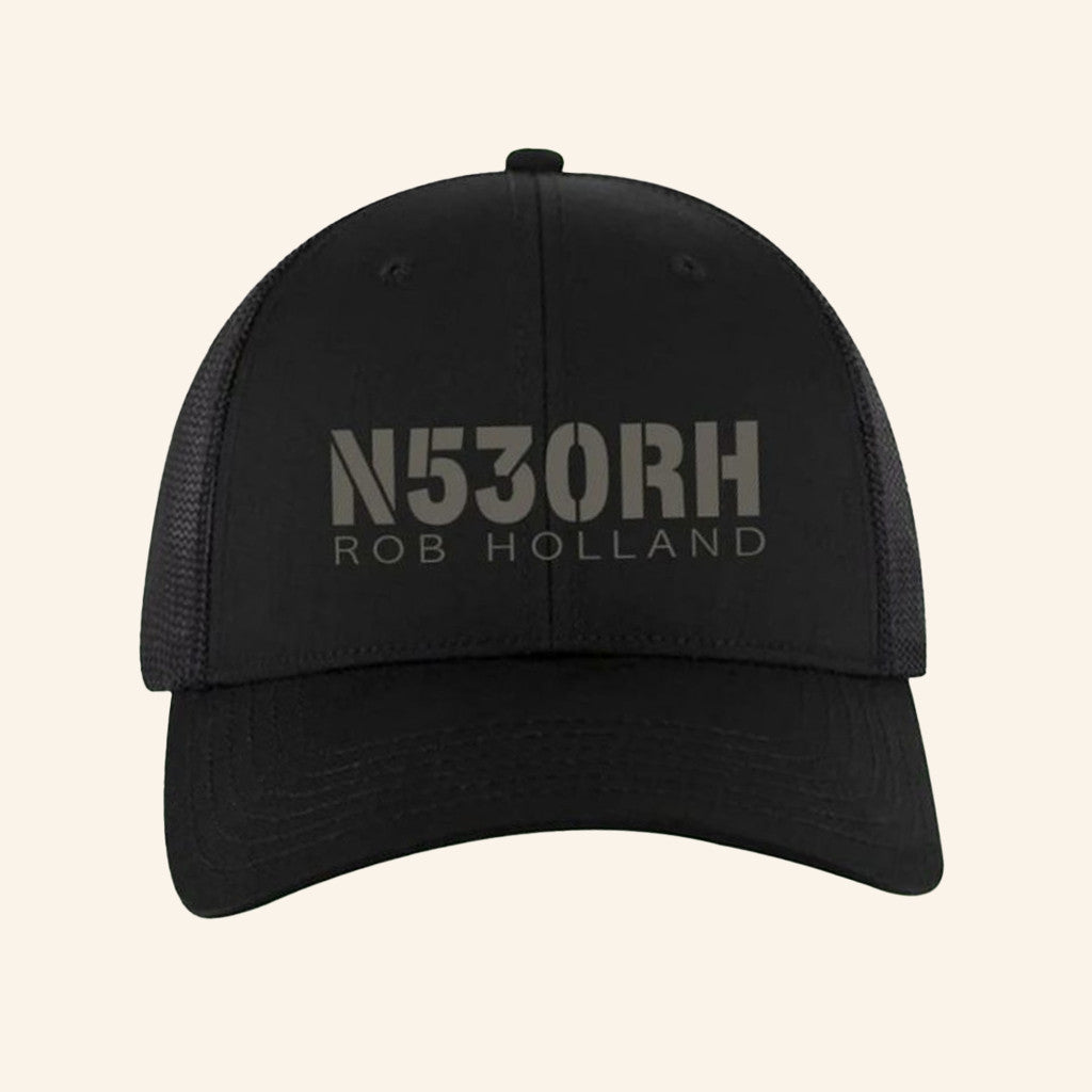 Fly Good Merch N530RH Black Trucker Hat Christmas Gifts For Husband - Lilybirchmarket