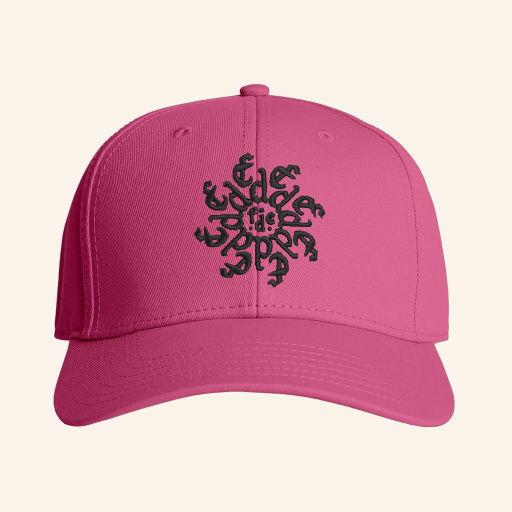 Fontaines DC Merch Spiral Monogram Pink Cap Embroidered Gift Ideas For Wife - Lilybirchmarket