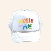 Forking And Country Merch World On Fire Trucker Hat Xmas Presents For Him - Lilybirchmarket