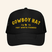 Fort Worth Founded Merch Cowboy Hat Embroidered Trucker Hat Xmas Gifts For Men - Lilybirchmarket