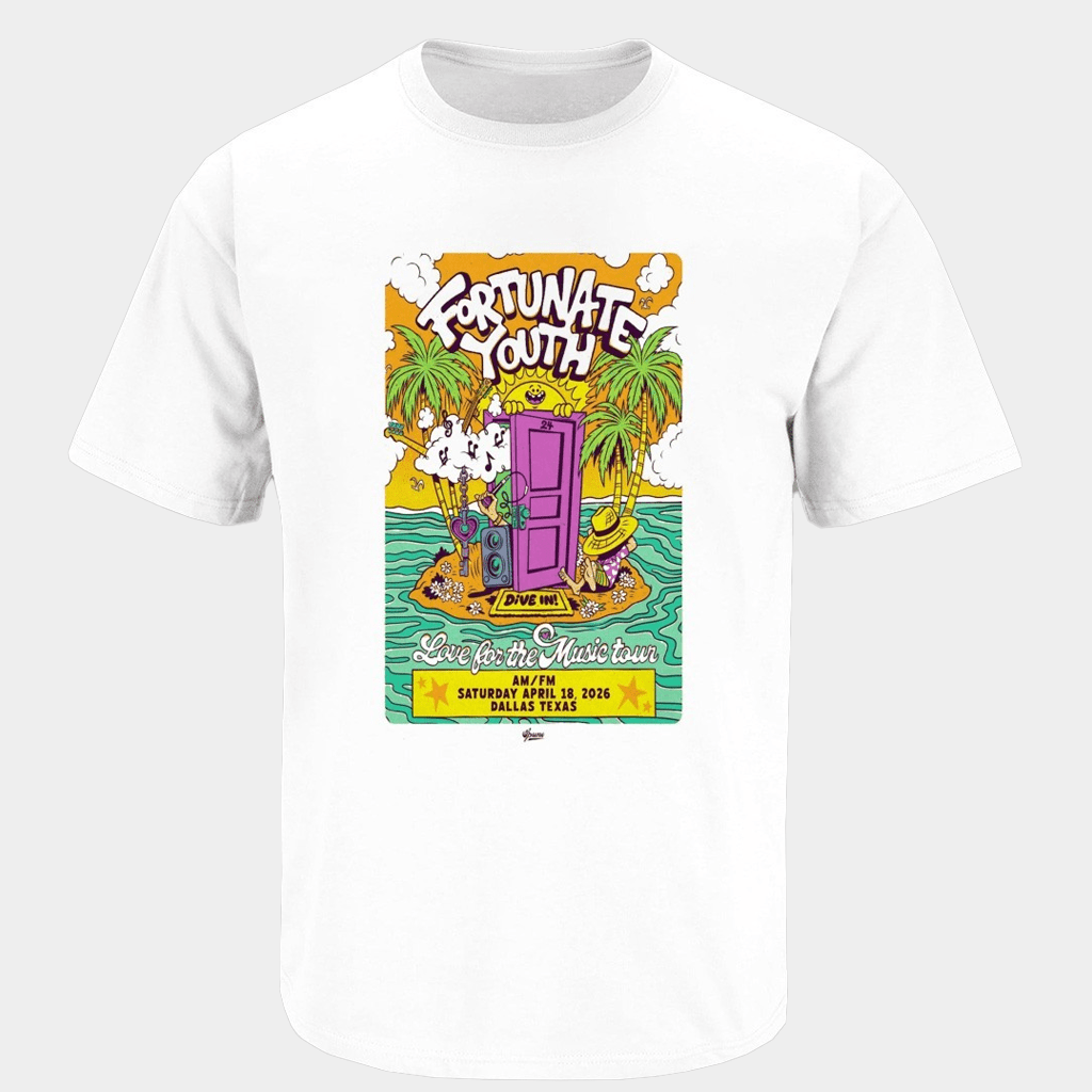 Fortunate Youth Love For The Music Tour April 18 2026 Dallas TX T-Shirt Fortunate Youth Merch - Lily Birch Market