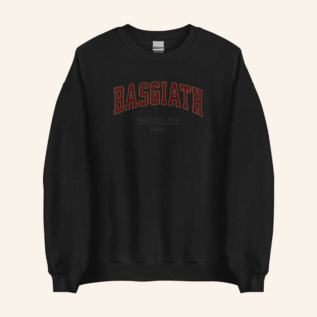 Fourth Wing Merch Basgiath War College Embroidered Sweatshirt Gifts For Best Friends - Lilybirchmarket