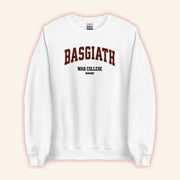 Fourth Wing Merch Basgiath War College Embroidered Sweatshirt White Gifts For Her - Lilybirchmarket