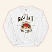Fourth Wing Merch Basgiath War College Sweatshirt White Birthday Gift For Him - Lilybirchmarket